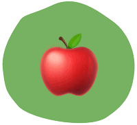 Illustration Apfel für gesunde Ernährung