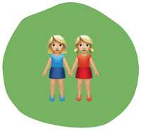 Illustration zwei junger Frauen für Team Vetox
